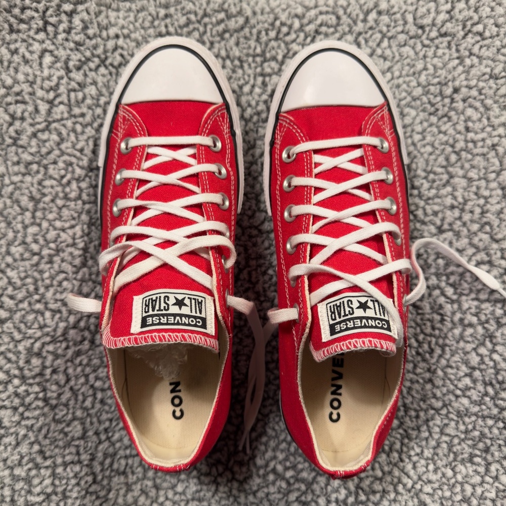 Converse Red and White Sneakers